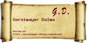 Gerstmayer Dalma névjegykártya